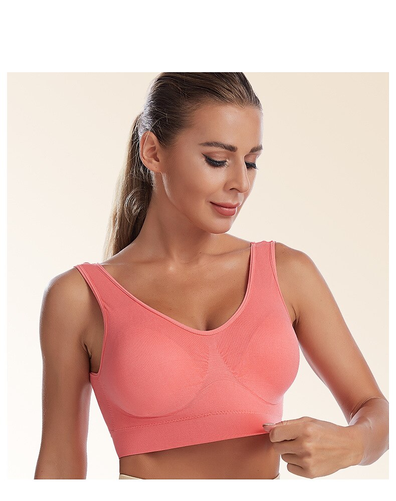 Women's Shockproof Sports Bra Light Support Plus Size Bralette