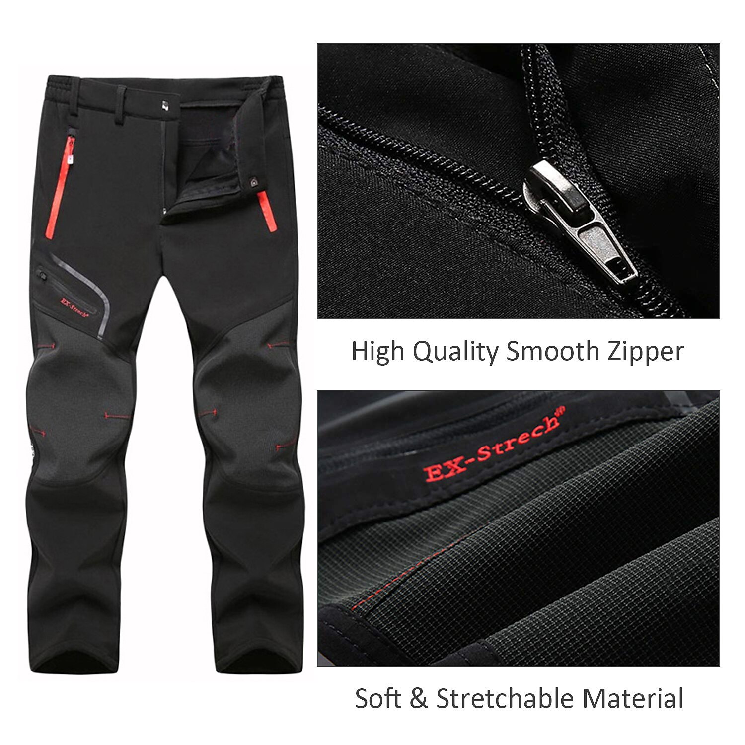 Men's AeroReflective | Thermal WindStopper Pants | Softshell Material for  Cold Weather