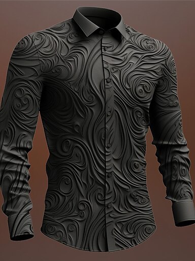 Men's Black Silk Shirt | 1000 Kingdoms