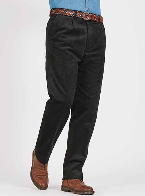 Mens Corduroy Pants Casual Long Trousers Loose Straight Wide Leg Retro  Striped | eBay