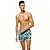 cheap Men&#039;s Swimwear &amp; Beach Shorts-Men&#039;s Swim Trunks Swim Shorts Bottoms Drawstring Swimsuit Ultra Light (UL) Quick Dry Swimming Surfing Painting Green Red / Micro-elastic
