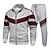 cheap Men&#039;s Tracksuits-men&#039;s activewear full zip warm tracksuit sports set casual sweat suit, gray-l