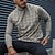 cheap Men&#039;s Casual T-shirts-Men&#039;s T shirt Tee Long Sleeve Houndstooth Plaid Turtleneck Casual Daily Clothing Clothes Lightweight Casual Muscle Black / White Black Blue