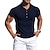cheap Classic Polo-Men&#039;s Golf Shirt Solid Color Turndown Daily Short Sleeve Tops Basic Sports White Black Khaki