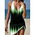 cheap Tankinis-Women&#039;s Swimwear Tankini 2 Piece Swimsuit Light Blue Green Blue Black Purple Padded V Wire Bathing Suits New Vacation Sexy / Strap / Strap