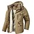 cheap Men&#039;s Downs &amp; Parkas-Men&#039;s Quilted Jacket Fleece Outdoor Thermal Warm Winter Jacket Coat Camping / Hiking / Caving Dark Grey Black Blue Brown Green
