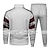cheap Men&#039;s Tracksuits-men&#039;s activewear full zip warm tracksuit sports set casual sweat suit, gray-l