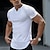 cheap Men&#039;s Casual T-shirts-Men&#039;s T shirt Tee Solid Color V Neck Street Casual Short Sleeve Clothing Apparel Fashion Basic Classic Comfortable