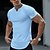abordables Camisetas casuales de hombre-Hombre Camiseta Color sólido Escote en Pico Negro Blanco Rosa Azul Marino Azul Piscina Calle Casual Manga Corta Ropa Moda Básico Clásico Cómodo
