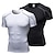 cheap Running Tops-Arsuxeo Men&#039;s 2 Pack Base Layer Compression Shirt Short Sleeve Running Shirt Top Athletic Spandex Breathable Quick Dry Sweat Wicking High Elasticity Running Jogging Training Sportswear Activewear