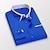 preiswerte Formelle Hemden-Herren Hemd Einfarbig Kragen Umlegekragen Weiß Rosa Marineblau Königsblau Khaki Arbeit Täglich Langarm Bekleidung Geschäftlich Basic