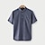 cheap Designer Collection-100% Linen Front Pocket Men&#039;s Shirt Linen Shirt Black White Dark Blue Short Sleeve Plain Lapel Summer Outdoor Daily Clothing Apparel