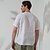 cheap Designer Collection-100% Linen Men&#039;s Shirt Linen Shirt White Beige Short Sleeve Plain Crew Neck Summer Outdoor Daily Clothing Apparel