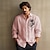cheap Men&#039;s Printed Shirts-Valentine&#039;s Day Rose Men&#039;s Resort Casual Graphic Shirt Linen Shirt Daily Vacation Festival Spring &amp;  Fall Lapel Long Sleeve Black, White, Pink S, M, L Shirt