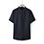 cheap Designer Collection-100% Linen Men&#039;s Shirt Linen Shirt Yellow Navy Blue Short Sleeve Stripes Standing Collar Summer Outdoor Daily Clothing Apparel