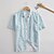 cheap Designer Collection-100% Linen Men&#039;s Shirt Linen Shirt Beach Shirt Blue Short Sleeve Argyle Lapel Summer Outdoor Daily Clothing Apparel