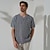 cheap Designer Collection-100% Linen Men&#039;s Shirt Linen Shirt White Gray Short Sleeve Plain V Neck Summer Outdoor Daily Clothing Apparel