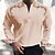 cheap Men&#039;s Printed Shirts-Scroll Grass Pattern Men‘s Business Italian Style 3D Printed Henley Shirt Daily Wear Going out Spring &amp; Summer V Neck Long Sleeve Black, White, Pink S, M, L 4-Way Stretch Fabric Shirt