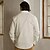 cheap Designer Collection-55% Linen Men&#039;s Linen Shirt Shirt Button Up Shirt Beach Shirt White Gray Long Sleeve Coconut Tree Lapel Spring &amp;  Fall Outdoor Daily Clothing Apparel