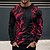 cheap Men&#039;s 3D T-shirts-Flame Men&#039;s Subculture Style 3D Print T shirt Fashion Designer Casual Tee Sports Outdoor Holiday Going out T shirt Red Purple Orange Long Sleeve Crew Neck Shirt Spring &amp;  Fall Clothing Apparel