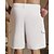 cheap Cargo Shorts-Men&#039;s Cargo Shorts Golf Shorts Zipper Pocket Plain Breathable Soft Casual Weekend 100% Cotton Fashion Streetwear White Micro-elastic