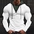 cheap Men&#039;s Casual T-shirts-Men&#039;s T shirt Tee Waffle Knit Tee Tee Top Long Sleeve Shirt Color Block Hooded Street Vacation Long Sleeve Patchwork Clothing Apparel Fashion Designer Basic