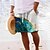 cheap Men&#039;s Beach Shorts-Gradient Leaf Men&#039;s Resort 3D Printed Board Shorts Swim Trunks Elastic Waist Drawstring with Mesh Lining Aloha Hawaiian Style Holiday Beach S TO 3XL