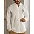 cheap Designer Collection-55% Linen Men&#039;s Linen Shirt Shirt Button Up Shirt Beach Shirt White Gray Long Sleeve Coconut Tree Lapel Spring &amp;  Fall Outdoor Daily Clothing Apparel
