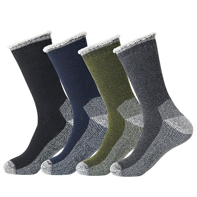  1 pairs merino wool hiking & walking wool blend work crew socks workout training hiking walking athletic winter warm sports socks for men size 6-11 (6)