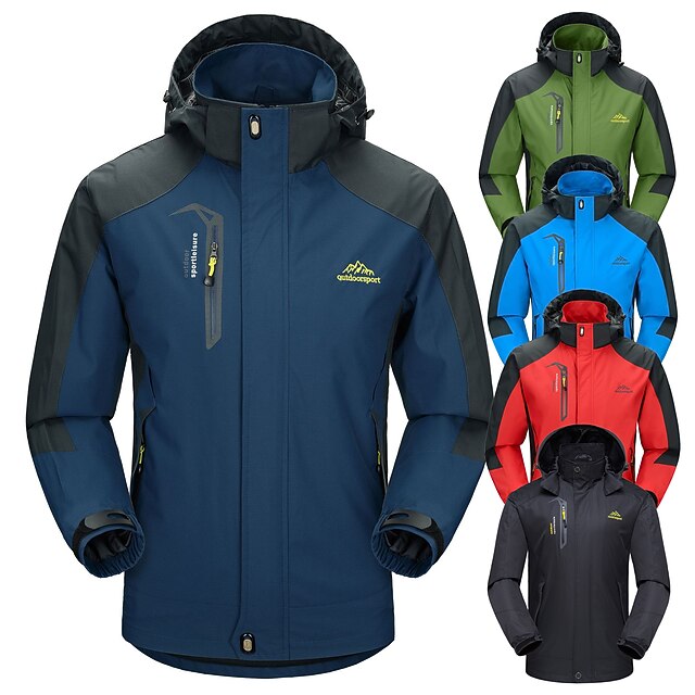 XCXC Herren Outdoorjacke Wasserdicht - Mit Abnehmbarer Kapuze Für Herbst Und Winter