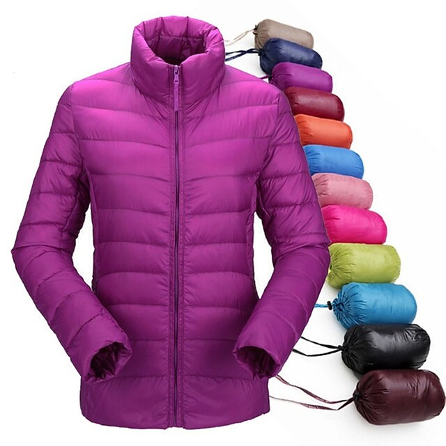 Women's Sports Puffer Jacket Hiking Down Jacket Hiking Windbreaker Down Winter Outdoor Thermal