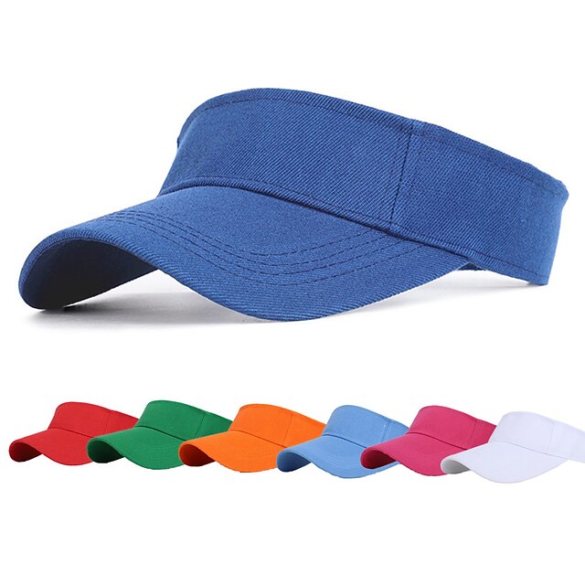  Sun Visor Hat Golf Hat UV Protection Adjustable Sun Cap Quick Dry Lightweight Hat for Men Women Golf Tennis Cycling Running Jogging, White/Black/Red/Navy