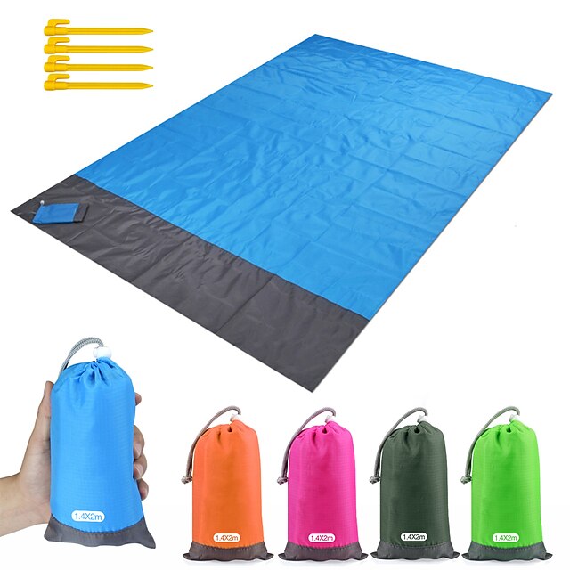  Camping Mat Picnic Blanket Beach Blanket Outdoor Camping Waterproof Portable Ultra Light (UL) Wear Resistance Ground Mat TPU Polyester 140*200 cm for 5 - 7 person Camping Hiking Traveling Summer