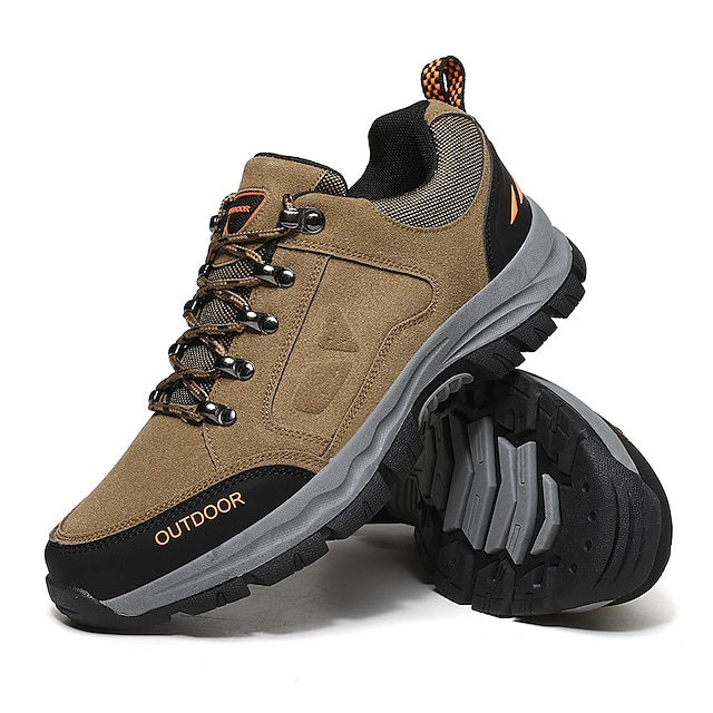  Men's Hiking Shoes Sneakers Mountaineer Shoes Shock Absorption Breathable Wearable Lightweight Fishing Hiking Climbing Synthetic Winter Fall & Winter Black Grey Brown