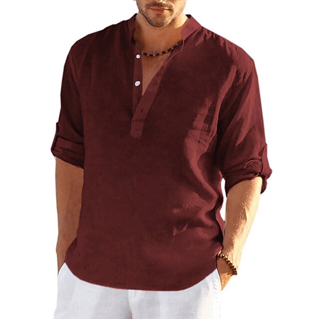 Enjoybuy Men's Linen Henley Shirts Summer Beach Short Sleeve Loose Fit T  Shirt Button Up Lightweight Clothing Tops, Mint, Medium : :  Clothing, Shoes & Accessories