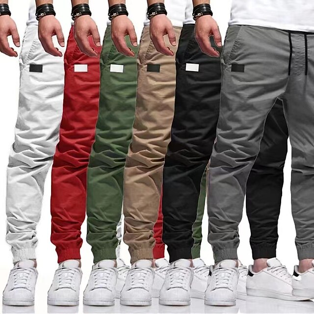 Pantalon Cargo Homme Slim - Confort élastique, Multiples Poches, Coupe Décontractée