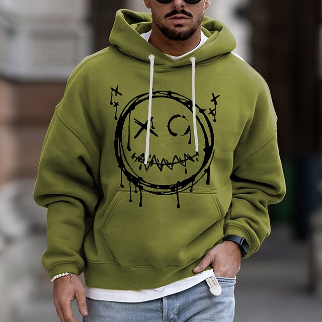 Generisch Winter Hoodie Herren - 3D Druck Kapuzenpullover Mit Taschen