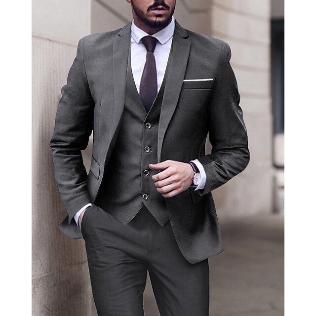 Costume Smoking Homme Pour Mariage - Veste Décontractée Style Business, En Polyester, Plusieurs Occasions