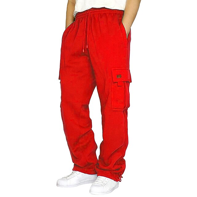 PANTALON DE SURVÊTEMENT HOMME AMPLE – Coupe Regular Baggy – Tissu Polaire Doux – Idéal Automne/hiver – Avec Cordon De Serrage Et Poches