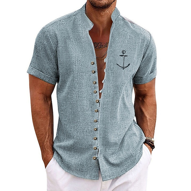 Chemise manches courtes grande taille pour homme grand