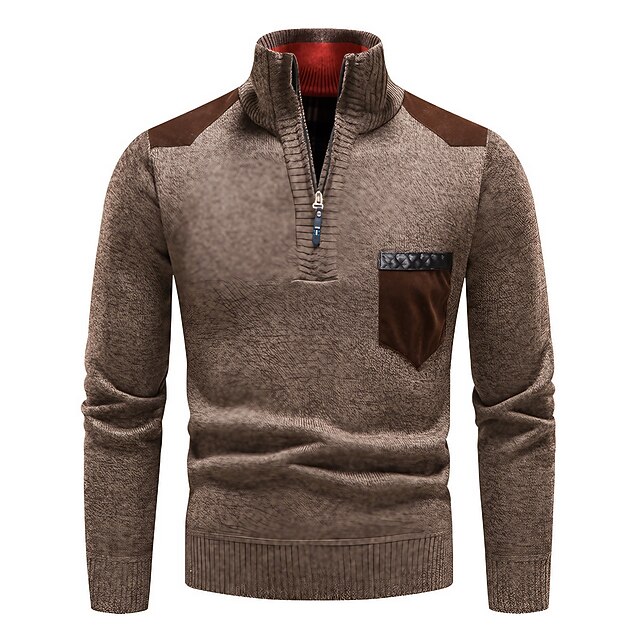 Pull Homme Zippé Quart De Tour - Confort Et Style Pour L'hiver - Tissu Doux Et Extensible - 6