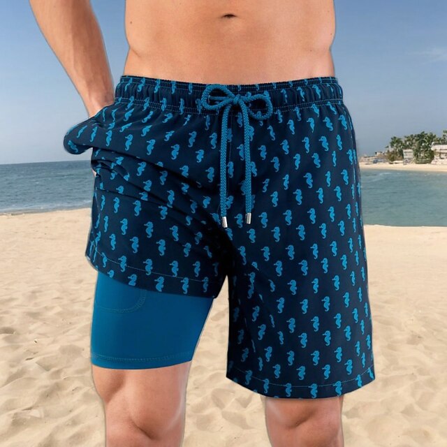 Short De Bain Homme Qrity – Séchage Rapide, Poches, Cordon Réglable, Short Plage Natation Piscine Surf – Coupe Confort