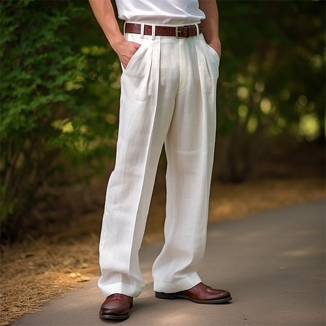 Liam Men's Linen Pants - Baggy Summer Pants with Breathable Comfort and Durable Finish