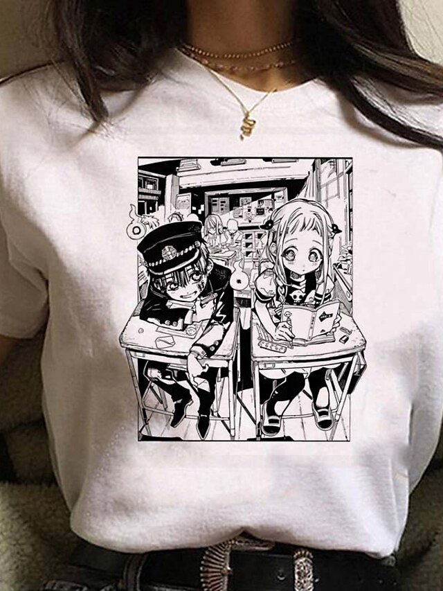  Inspired by Toilet Bound Hanako kun Cosplay Cosplay Costume T-shirt Polyester / Cotton Blend Print Harajuku Graphic Kawaii T-shirt For Men's / Women's / Anime / Cartoon