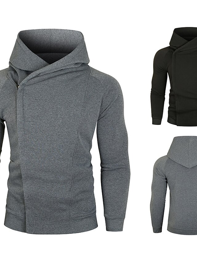 Generischer Herren Hoodie Mit Reißverschluss - Streetwear Kapuzenpullover Mit Armtaschen