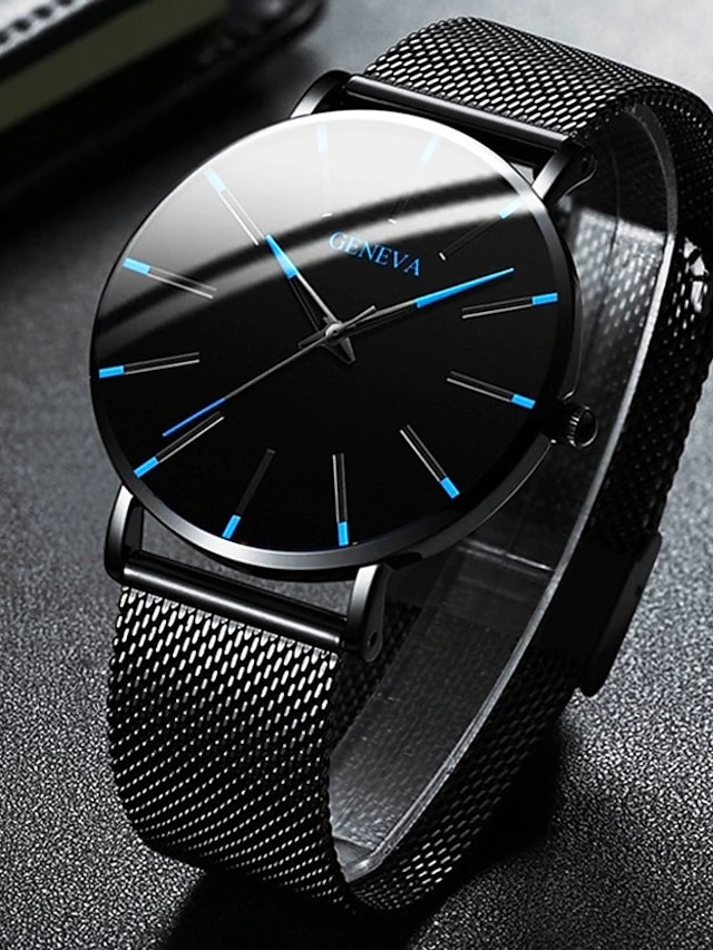  Wrist Watch Quartz Watch for Men Analog Quartz Formal Style Stylish Fashion Casual Watch Stainless Steel Stainless Steel