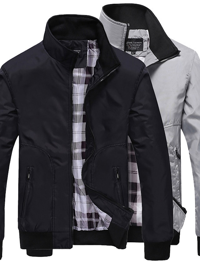 Homme Bomber Veste l?�g?�re veste ?�t?� Usage quotidien Vacances Ext?�rieur D?�contract?� / Quotidien 