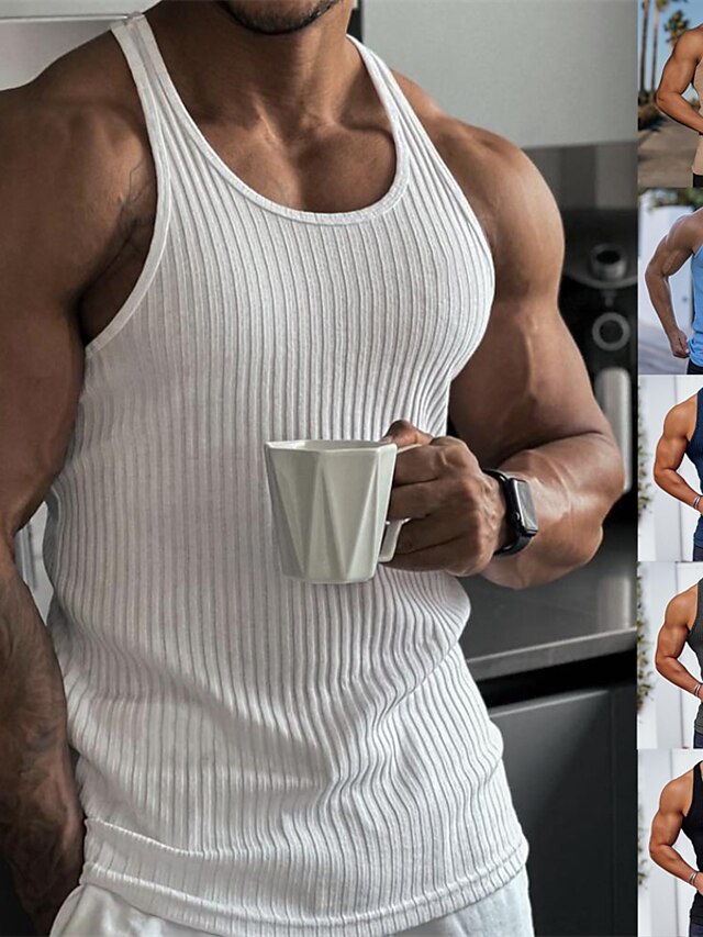 Zaldita Maillot de Corps Homme Sexy Débardeur en Maille Transparent