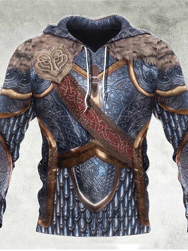 Halloween Hoodie Herren - 3D Druck Oversized Mit Grusel-Motiven