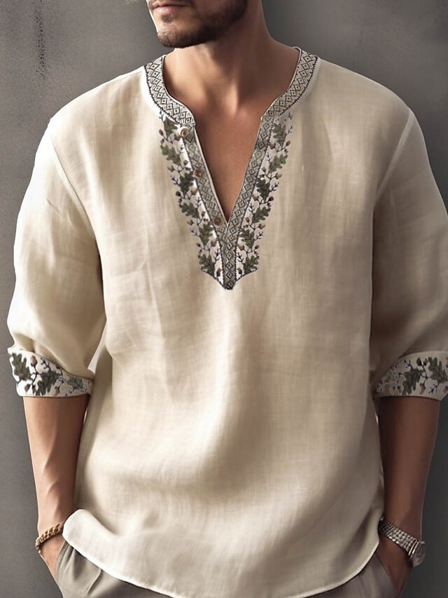 Chemise Homme Riverso En Lin Et Viscose - Coupe Régulière Manches Longues - Modèle RIVFabio